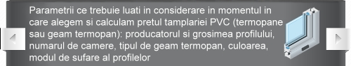 Tamplarie PVC cu geam termopan