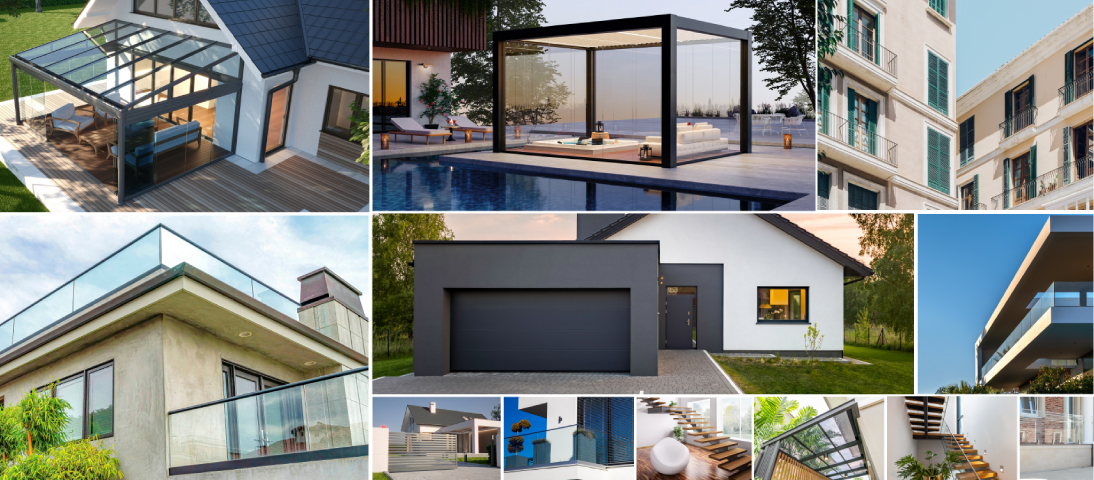 Produse din sticlă şi pergole