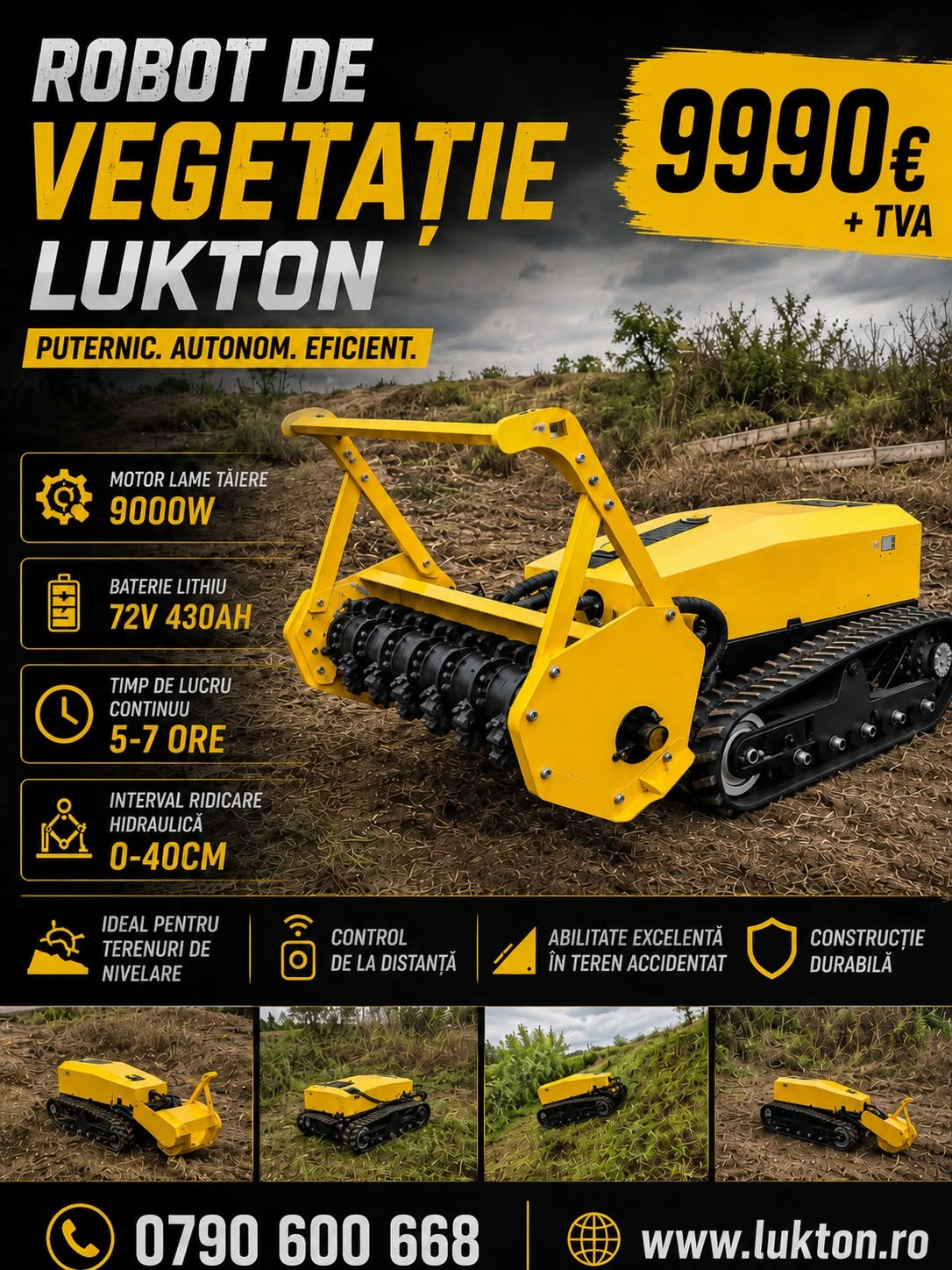 Robot pentru tăiere vegetație