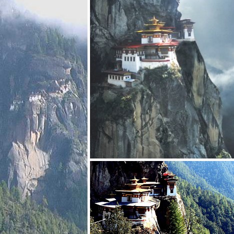  Manastirea Taktsang din muntii Bhutan este una dintre cele mai sfinte locatii Budiste